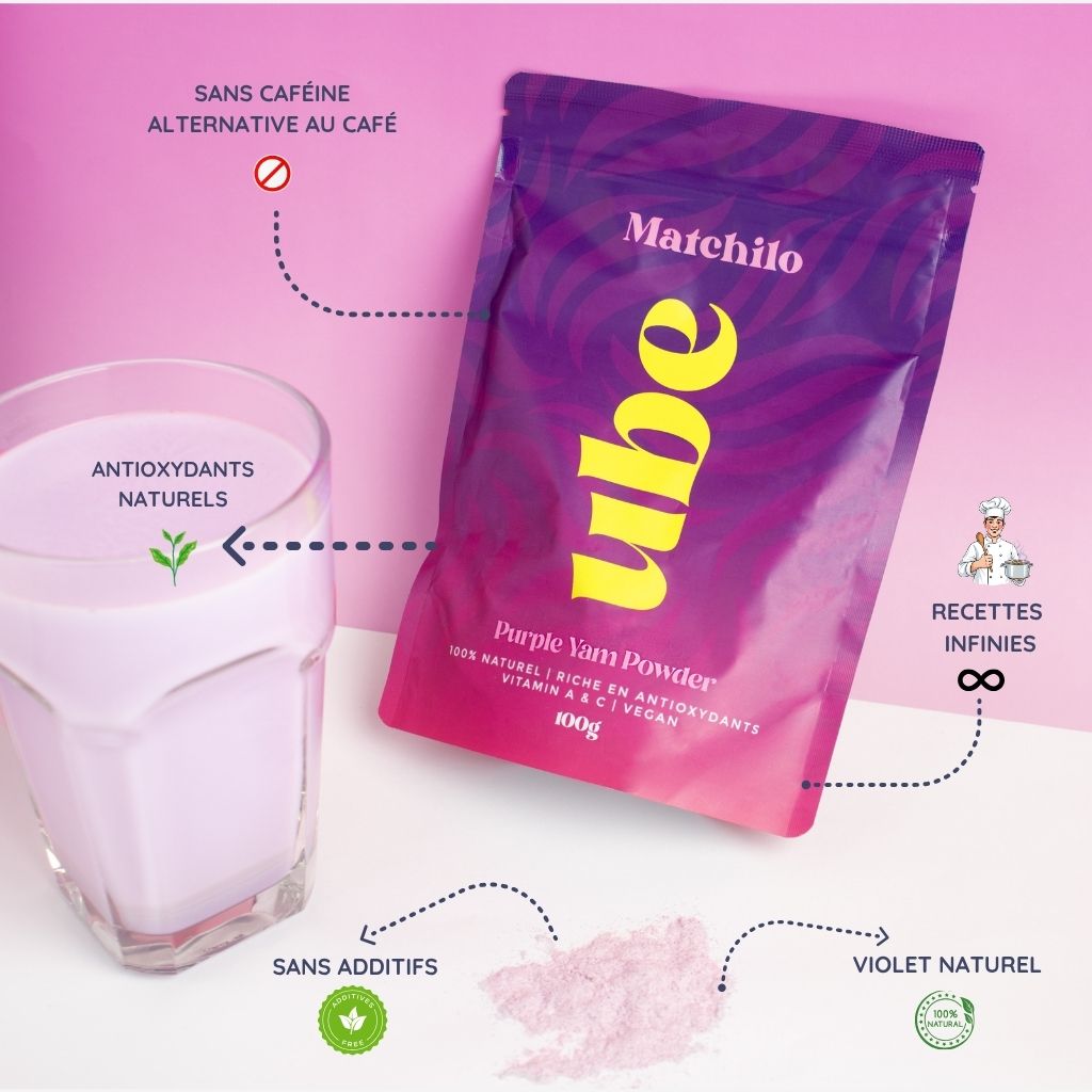 UBE – Poudre de Boisson Premium à l’Igname Violet