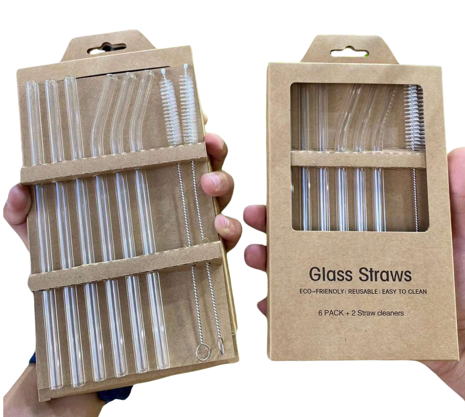 Pack 6 Pailles Réutilisables + Brosse