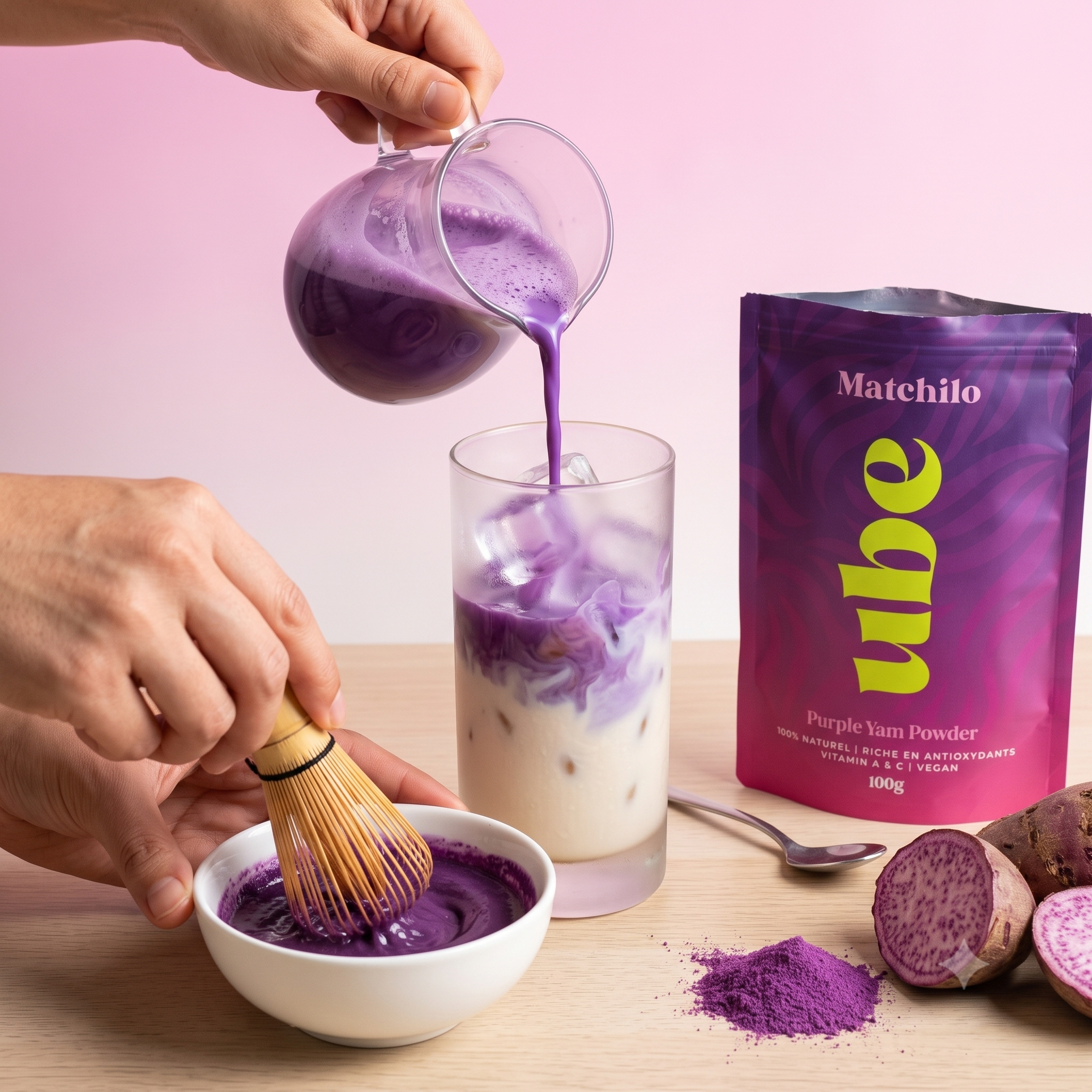 UBE – Poudre de Boisson Premium à l’Igname Violet