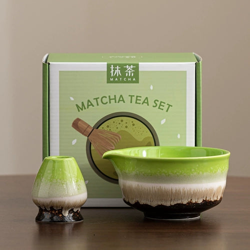 Mini Set Matcha Cérémonie — Bol Chawan & Support Fouet
