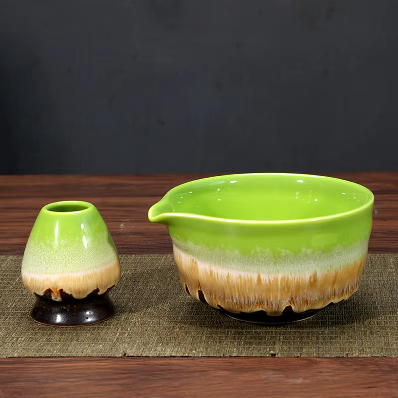 Mini Set Matcha Cérémonie — Bol Chawan & Support Fouet