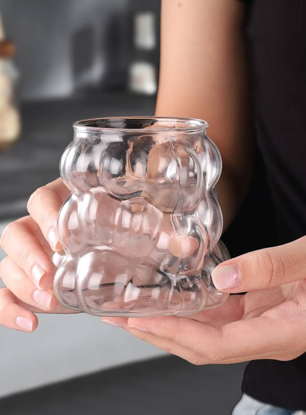 Verre Matcha Premium – Design Bulles 3D